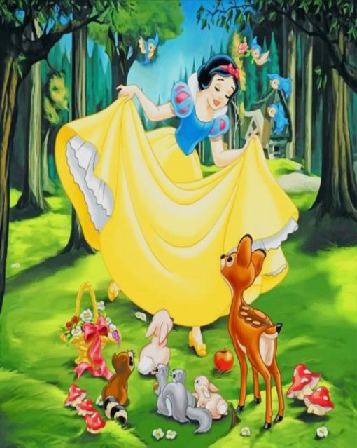 Snow White and Her Friends paint by numbers