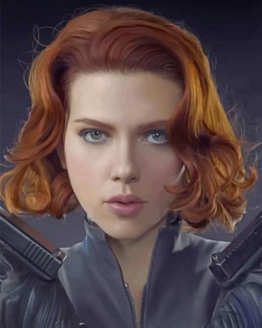 The Avengers Black Widow paint by numbers