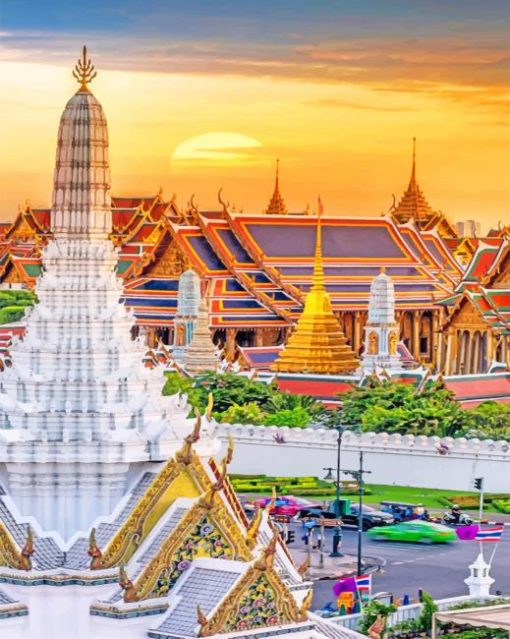 Wat Phra Kaew Thailand paint by numbers