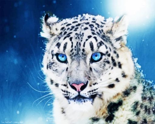 White Tiger With Blue Eyes paint by number