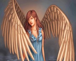 Winged Woman Fantasy paint by number