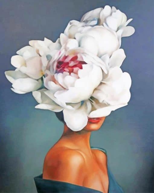 Woman Flowers Head paint by numbers