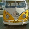 Yellow and White kombi Bus paaint by numbers
