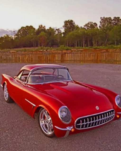 1954 Corvette Stingray paint by numbers