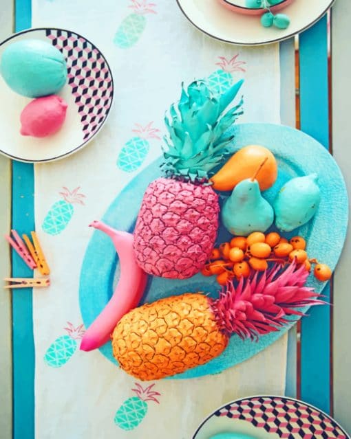 Aesthetic Tropical Fruits paint by numbers