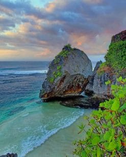 Amazing Beach In Bali Indonesia paint by numbers