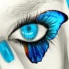 Blue Butterfly Eye paint by numbers
