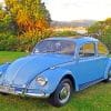 Blue Volkswagen Beetle paint by numbers