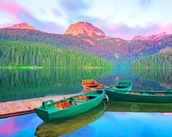 Boats In Durmitor National Park paint by numbers