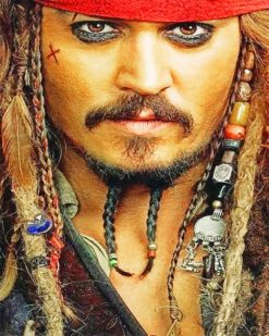 Captain Jack Sparrow painnt by numbers