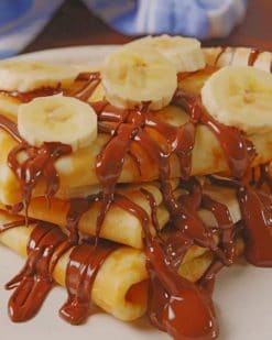 Chocolate Banana Crepes paint by numbers