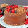 Chocolate Cake With Berries paint by numbers