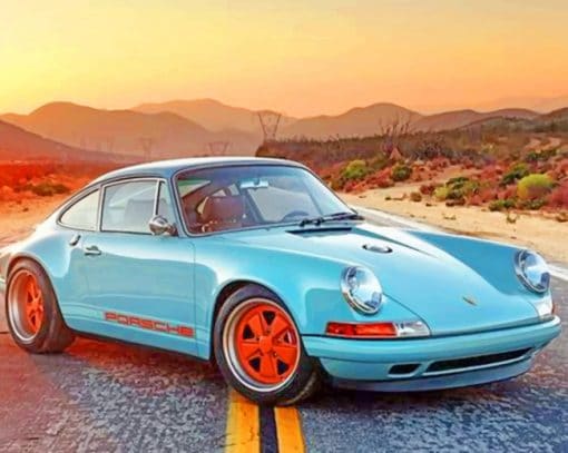 Classic Car Porsche paint by numbers