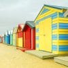 Colorful Beach Huts paint by numbers