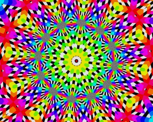 Colorful Kaleidoscope paint by number