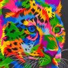 Colorful Tiger paint by numbers