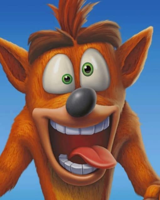 Crash Bandicoot paint by numbers