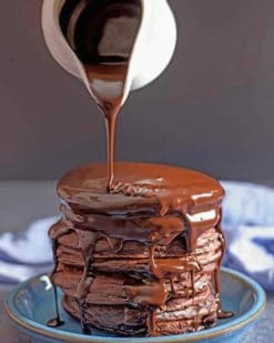 Double Chocolate Pancakes paint by numbers