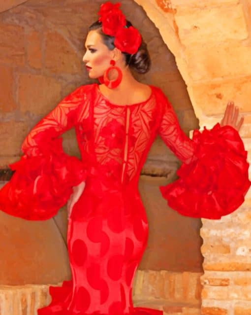 Flamenco Lady paint by numbers