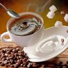 Flying Cup Of Coffee With Sugar Cubes paint by number