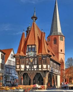 Historic City Hall Michelstadt Germany paint by numbers