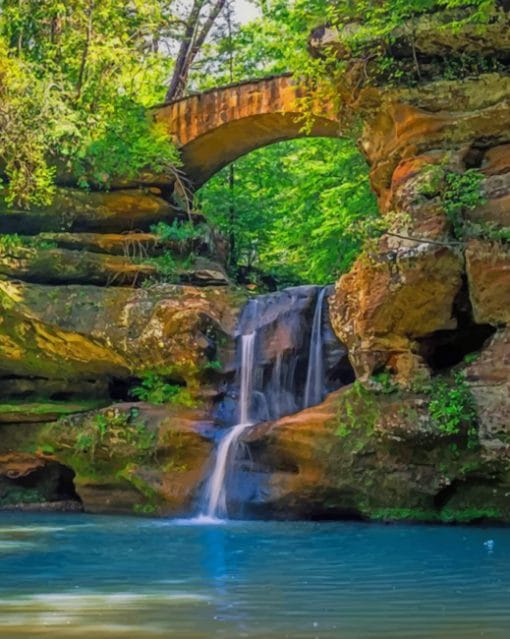 Hocking Hills State Park In Ohio paint by numbers