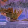 Icicles In Beach Cave paint by number