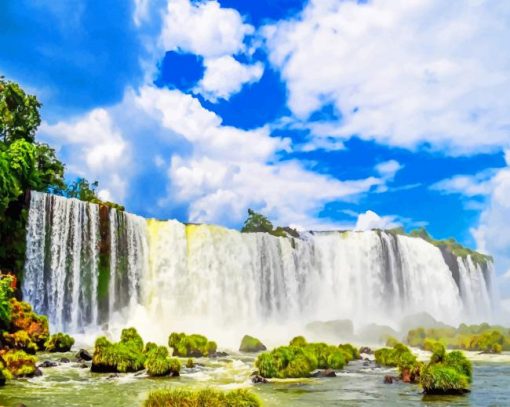 Iguazu Falls In South America paint by number
