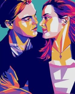 Jack And Rose Titanic Pop Art paint by numbers