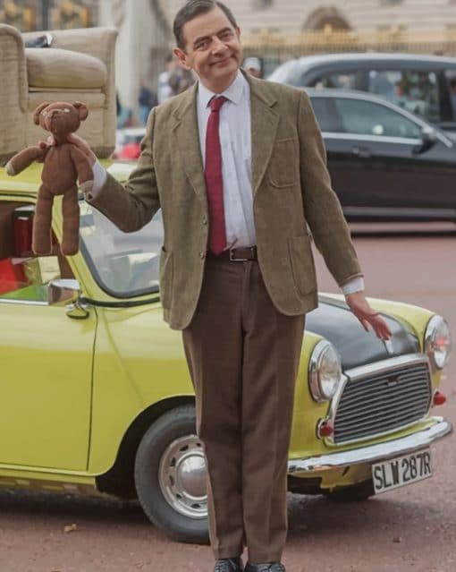 Mr Bean And His Teddy Bear paint by numbers