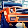 Orange Mercedes G Class paint by numbers