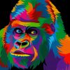 Colorful Pop Art Monkey paint by numbers