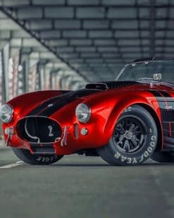 Red AC Cobra paint by numbers