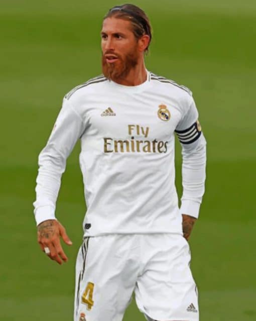 Sergio Ramos Footballer paint by numbers paint by numbers