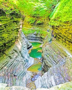 Watkins Glen State Park New York paint by numbers