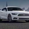 White Mustang Car paint by numbers