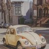 Yellow Volkswagen Beetle paint by numbers