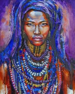 African Woman Abstract paint by numbers