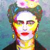 Abstract Of Frida Kahlo paint by numbers