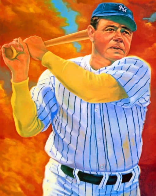 Babe Ruth Baseball paint by numbers