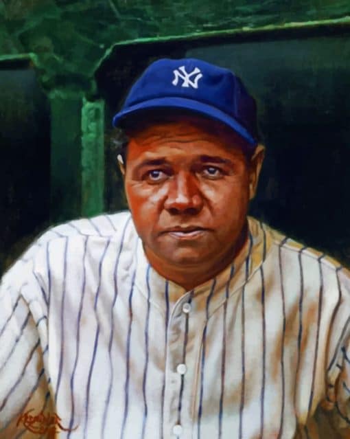 Baseball Player Babe Ruth paint by numbers