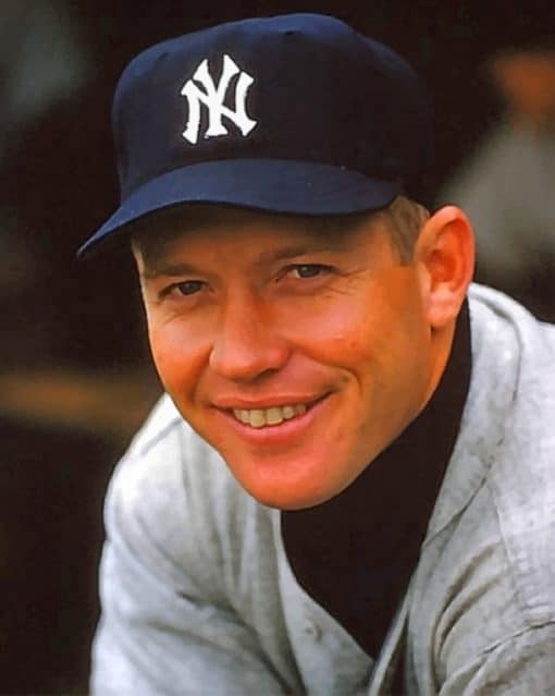 Baseball Player Mickey Mantle Paintby numbers