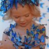 Beautiful Girl With Butterflies paint by numbers