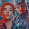 Black Widow And Captain America paint by numbers