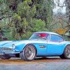 Blue BMW 507 paint by numbers
