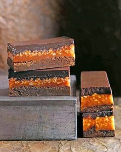 Caramel Crunch Brownies paint by numbers