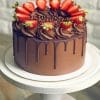 Chocolate Cake With Strawberries painnt by numbers