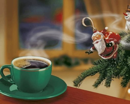 Christmas Coffee paint by number