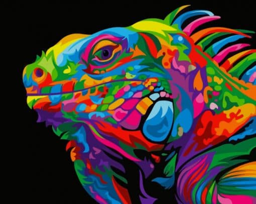 Colorful Chameleon paint by numbers