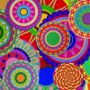 Colorful Circle Mandalas paint by number